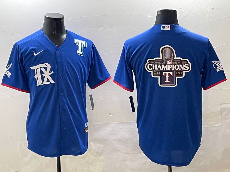 Men Texas Rangers Blank Blue City Edition 2025 Nike MLB Jersey style 7->texas rangers->MLB Jersey